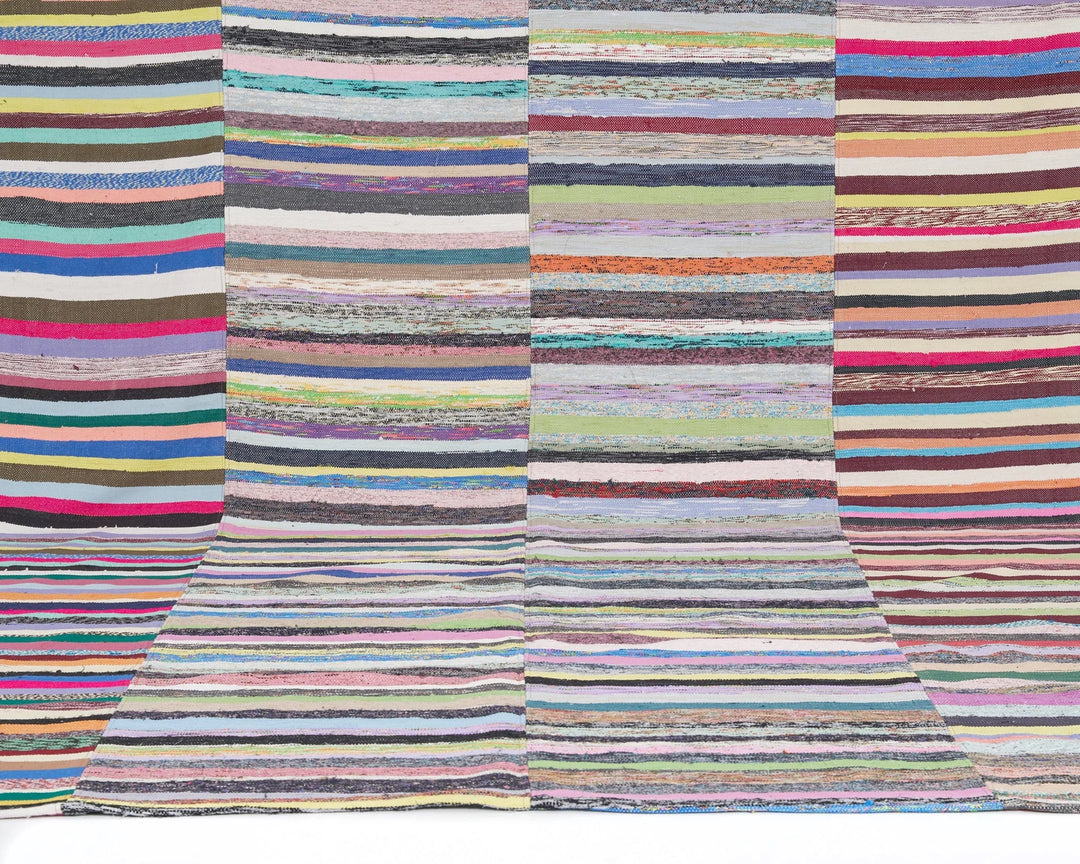 Blue Turkish Kilim Rug 7' 9" x 11' 6" Flat-Weave | No. VR79874