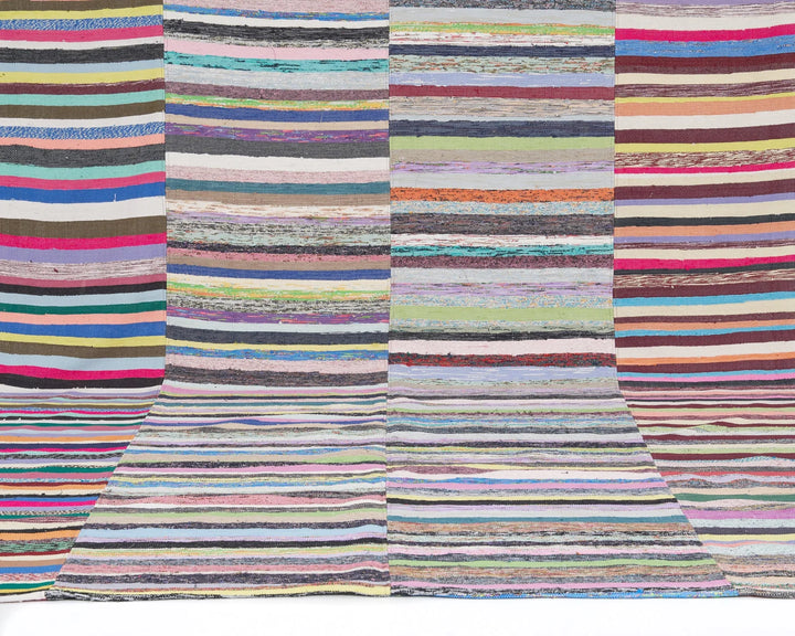 Blue Turkish Kilim Rug 7' 9" x 11' 6" Flat-Weave | No. VR79874