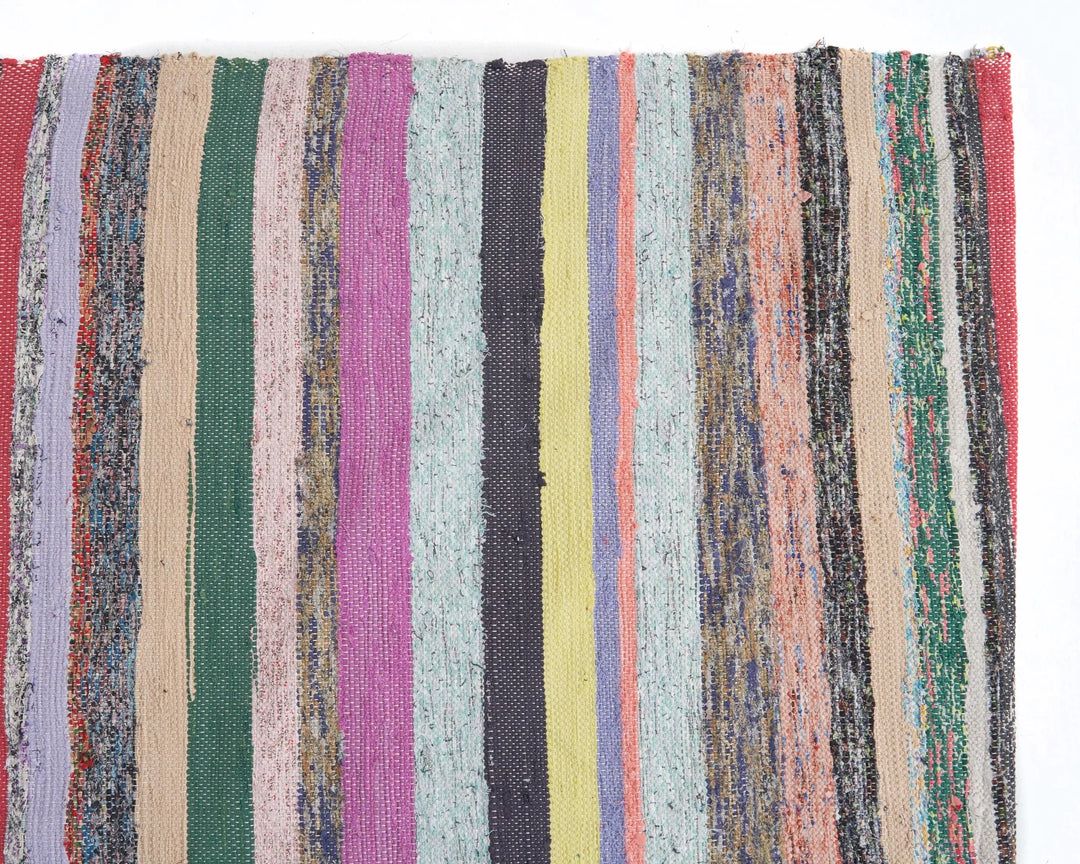 Blue Turkish Kilim Rug 7' 9" x 11' 6" Flat-Weave | No. VR79874