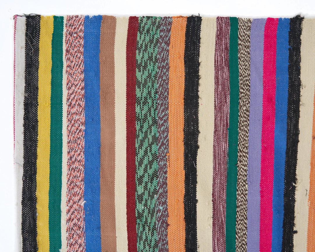 Blue Turkish Kilim Rug 7' 9" x 11' 6" Flat-Weave | No. VR79874
