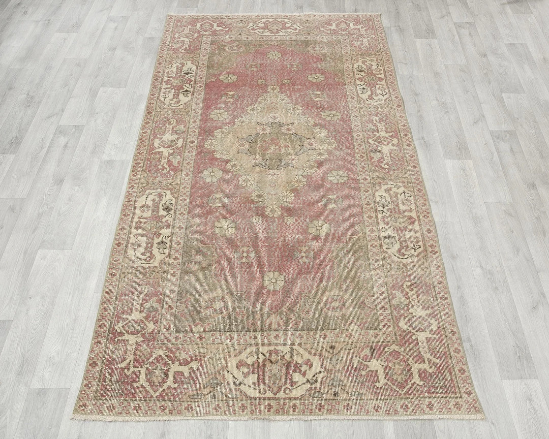 Multicolor Turkish Oushak Rug 7' 9" x 4' Hand-Knotted | No. VR79911