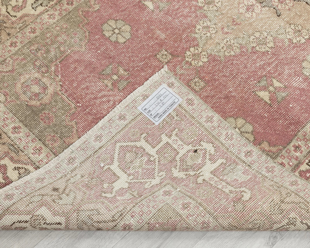 Multicolor Turkish Oushak Rug 7' 9" x 4' Hand-Knotted | No. VR79911