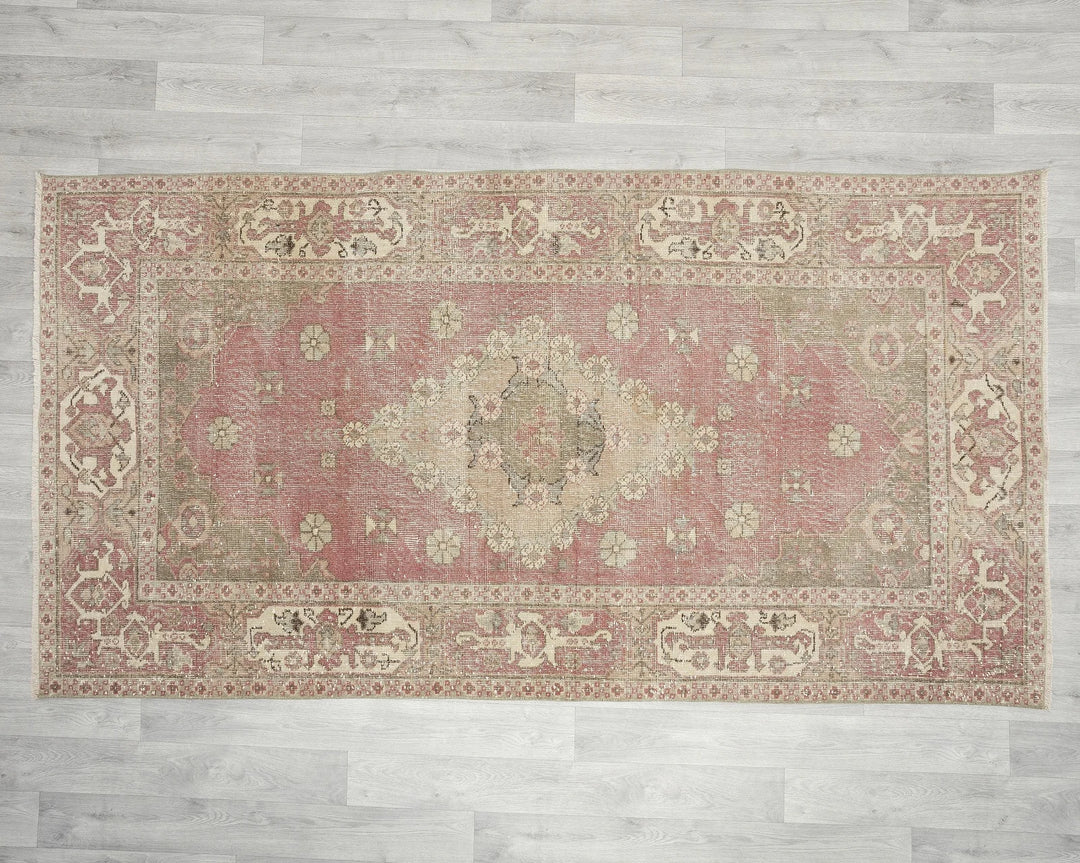 Multicolor Turkish Oushak Rug 7' 9" x 4' Hand-Knotted | No. VR79911