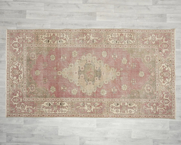 Multicolor Turkish Oushak Rug 7' 9" x 4' Hand-Knotted | No. VR79911
