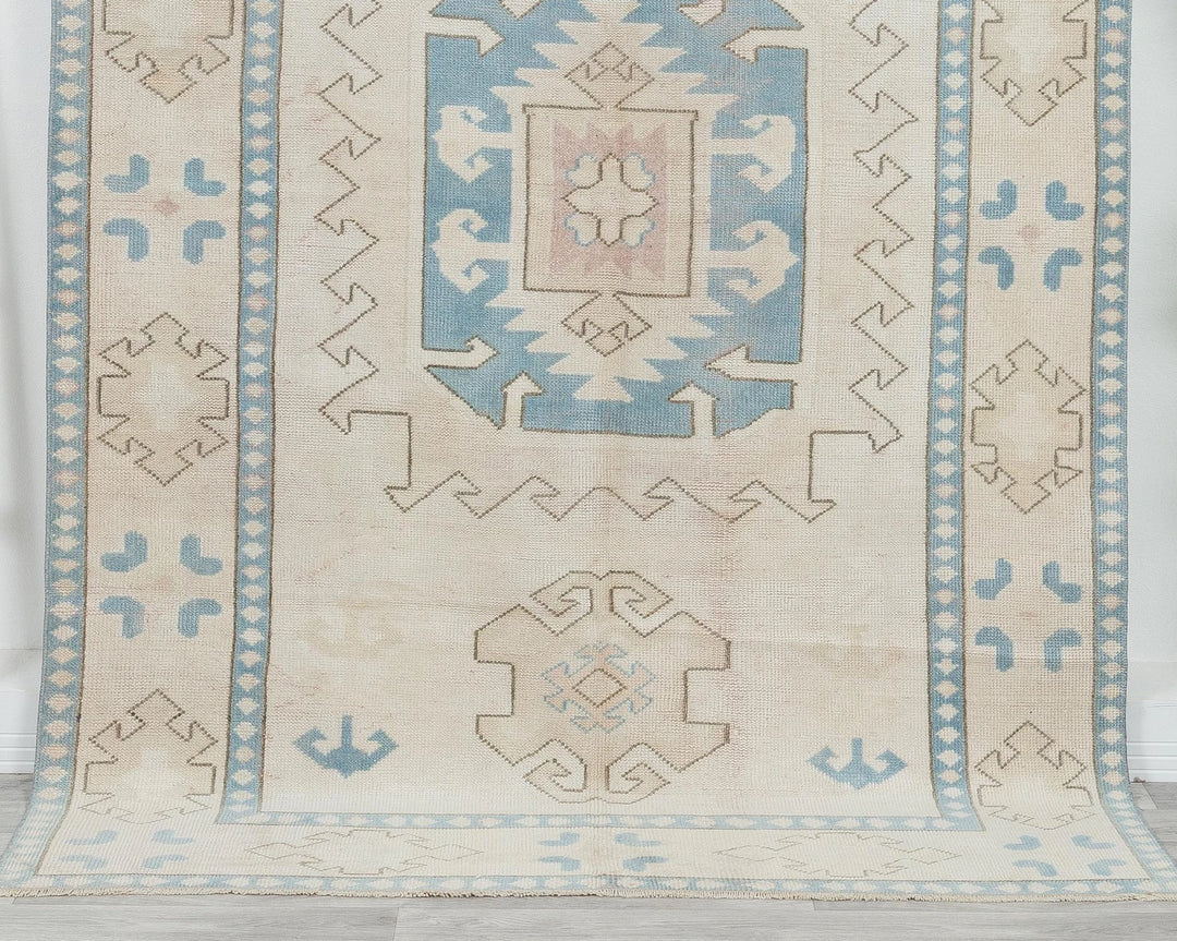 Multicolor Turkish Oushak Rug 5' 1" x 7' 10" Hand-Knotted | No. VR79983