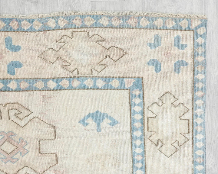 Multicolor Turkish Oushak Rug 5' 1" x 7' 10" Hand-Knotted | No. VR79983