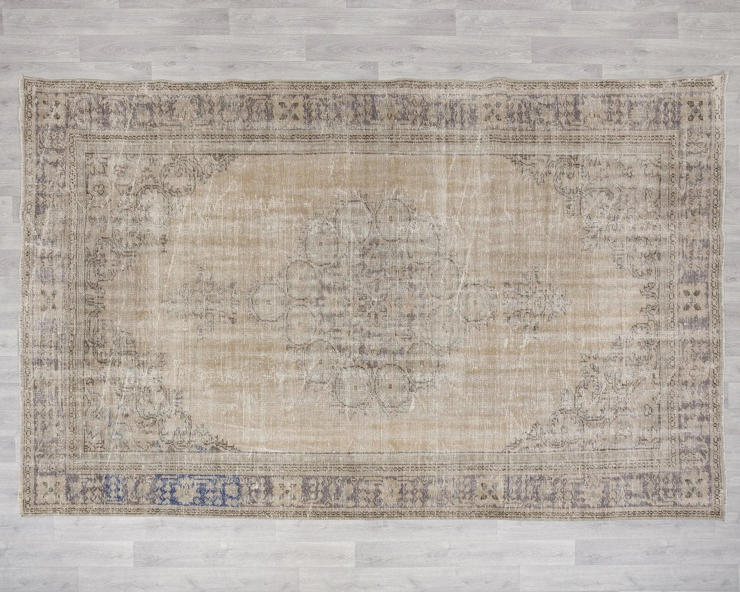 Multicolor Turkish Oushak Rug 6'8" x 10'2" Hand-Knotted | No. VR80105