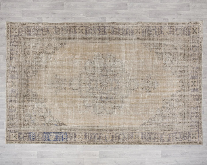 Multicolor Turkish Oushak Rug 6'8" x 10'2" Hand-Knotted | No. VR80105