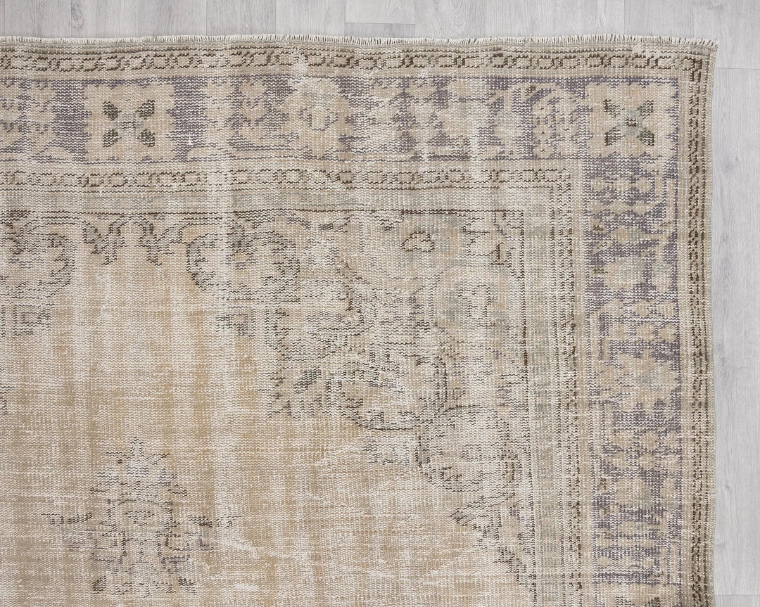 Multicolor Turkish Oushak Rug 6'8" x 10'2" Hand-Knotted | No. VR80105