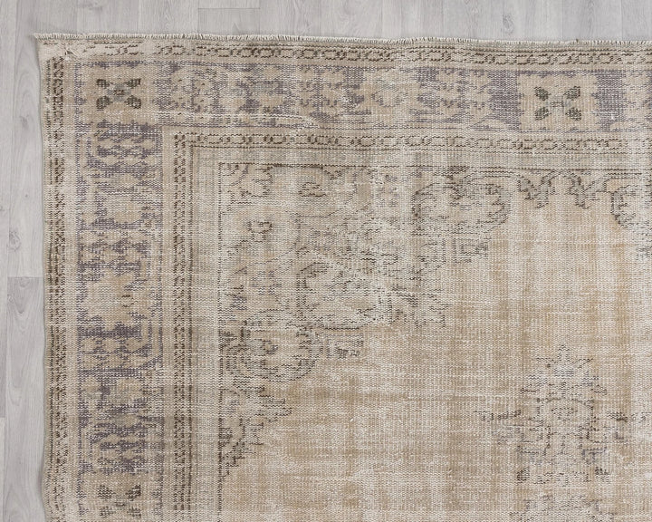 Multicolor Turkish Oushak Rug 6'8" x 10'2" Hand-Knotted | No. VR80105