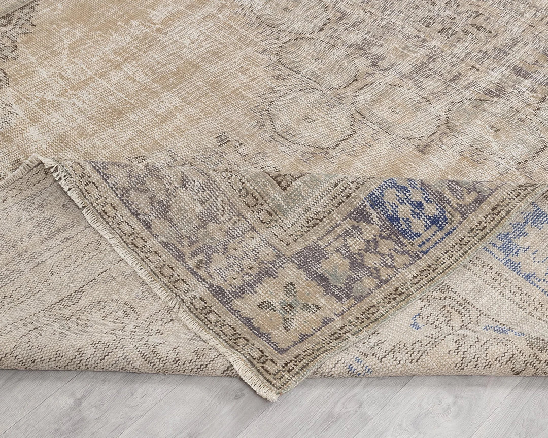 Multicolor Turkish Oushak Rug 6'8" x 10'2" Hand-Knotted | No. VR80105
