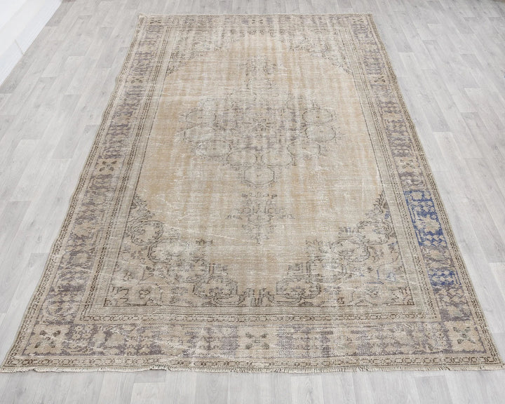 Multicolor Turkish Oushak Rug 6'8" x 10'2" Hand-Knotted | No. VR80105