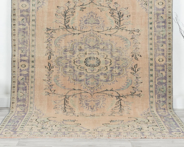 Multicolor Turkish Oushak Rug 9'7" x 6'4" Hand-Knotted | No. VR80154