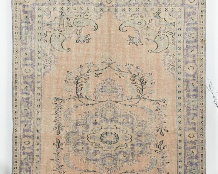 Multicolor Turkish Oushak Rug 9'7" x 6'4" Hand-Knotted | No. VR80154