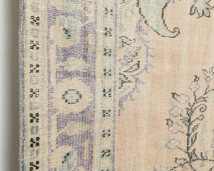 Multicolor Turkish Oushak Rug 9'7" x 6'4" Hand-Knotted | No. VR80154