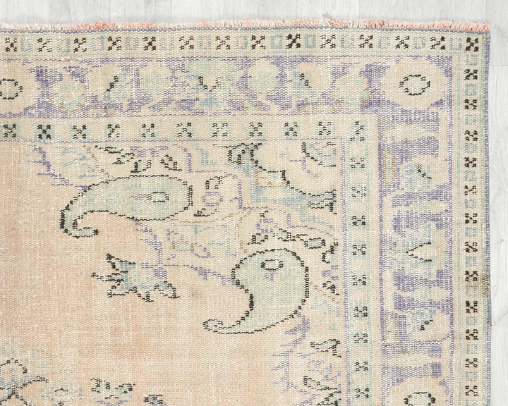 Multicolor Turkish Oushak Rug 9'7" x 6'4" Hand-Knotted | No. VR80154