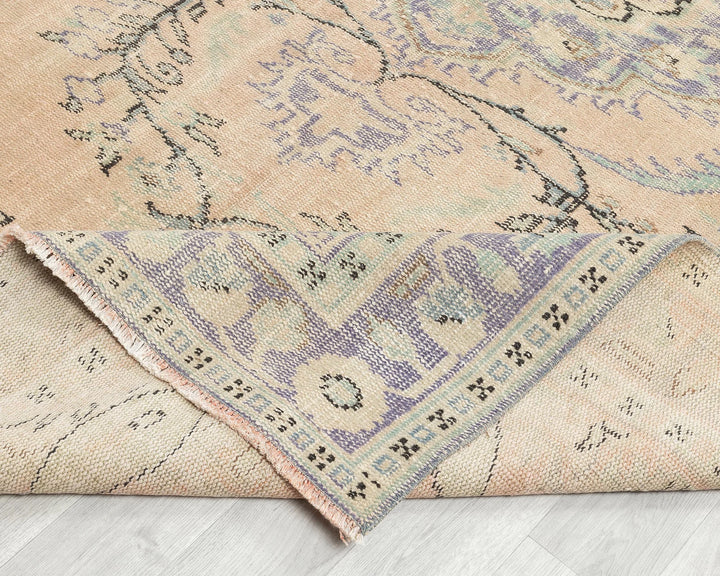 Multicolor Turkish Oushak Rug 9'7" x 6'4" Hand-Knotted | No. VR80154