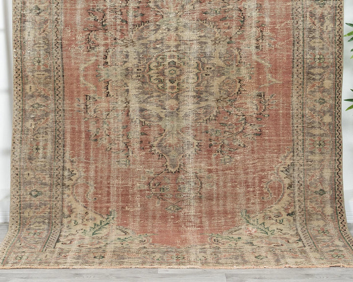 Multicolor Turkish Oushak Rug 5' 7" x 8' 4" Hand-Knotted view 9