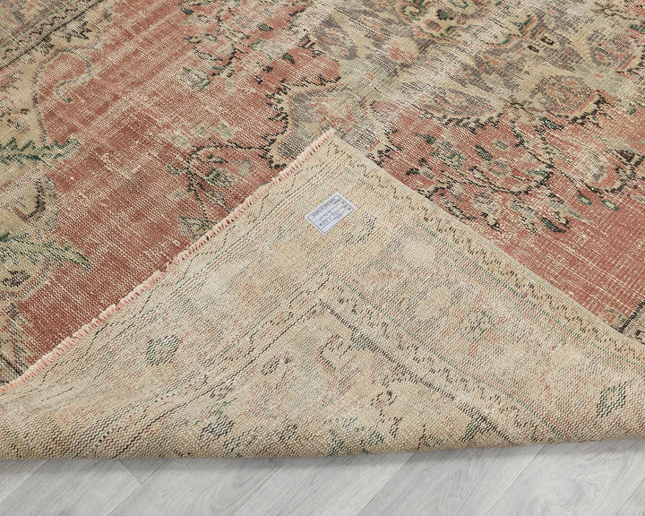 Multicolor Turkish Oushak Rug 5' 7" x 8' 4" Hand-Knotted reverse