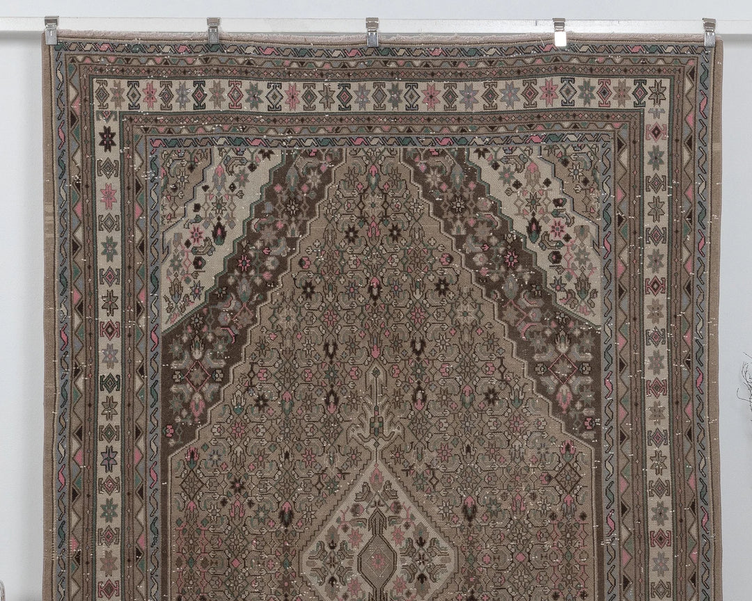 Brown Turkish Oushak Rug 6' 11" x 9' 10" Hand-Knotted view