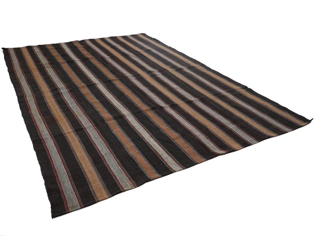 Multicolor Turkish Kilim Rug 8' 10" x 12' 8" Flat-Weave | No. VR80228
