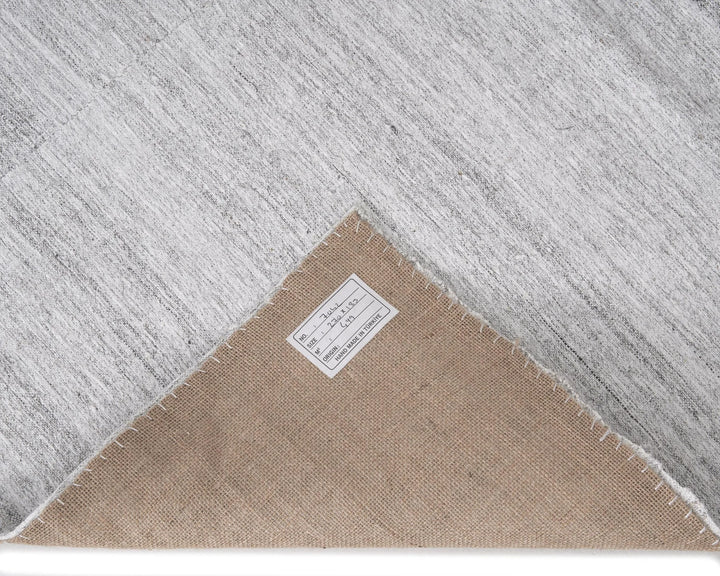 Gray Turkish Kilim Rug 8' 10" x 6' 1" Flat-Weave | No. VR80294
