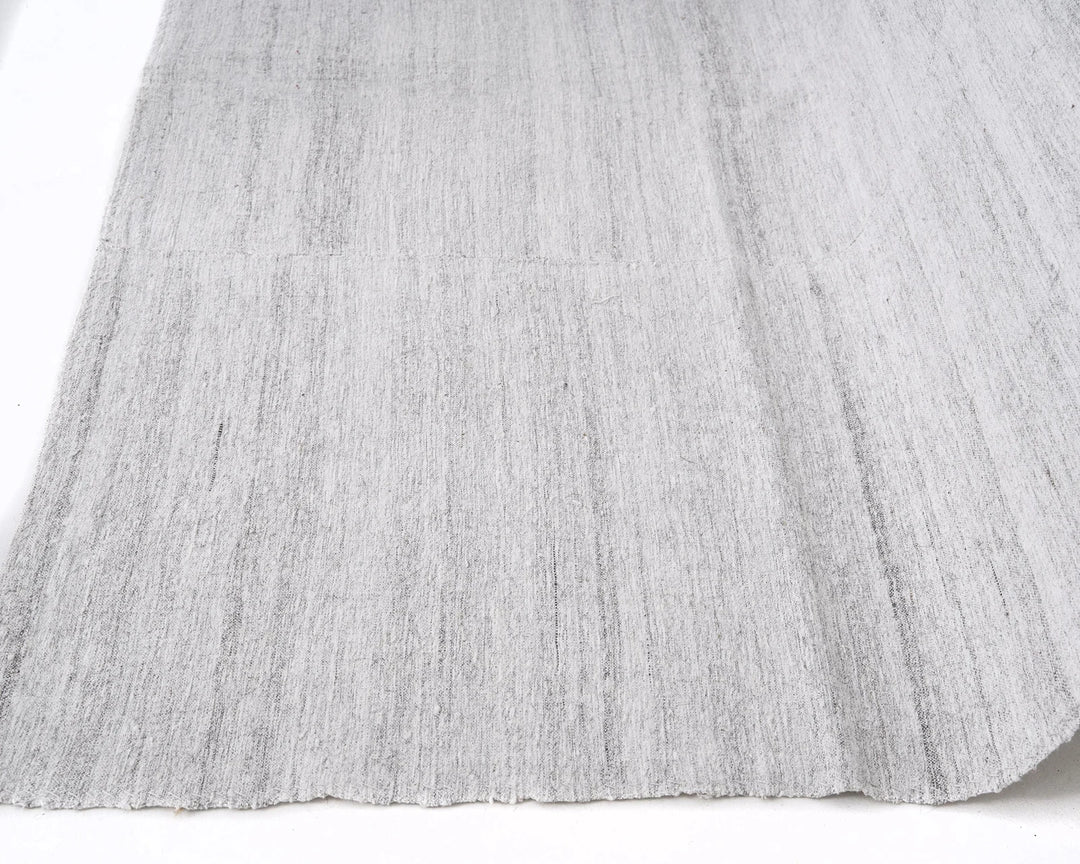 Gray Turkish Kilim Rug 8' 10" x 6' 1" Flat-Weave | No. VR80294
