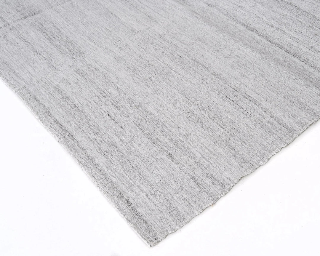 Gray Turkish Kilim Rug 8' 10" x 6' 1" Flat-Weave | No. VR80294
