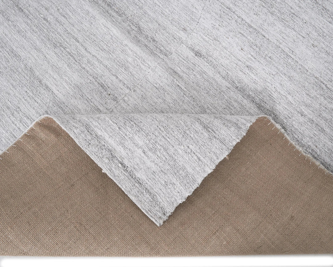 Gray Turkish Kilim Rug 8' 10" x 6' 1" Flat-Weave | No. VR80294
