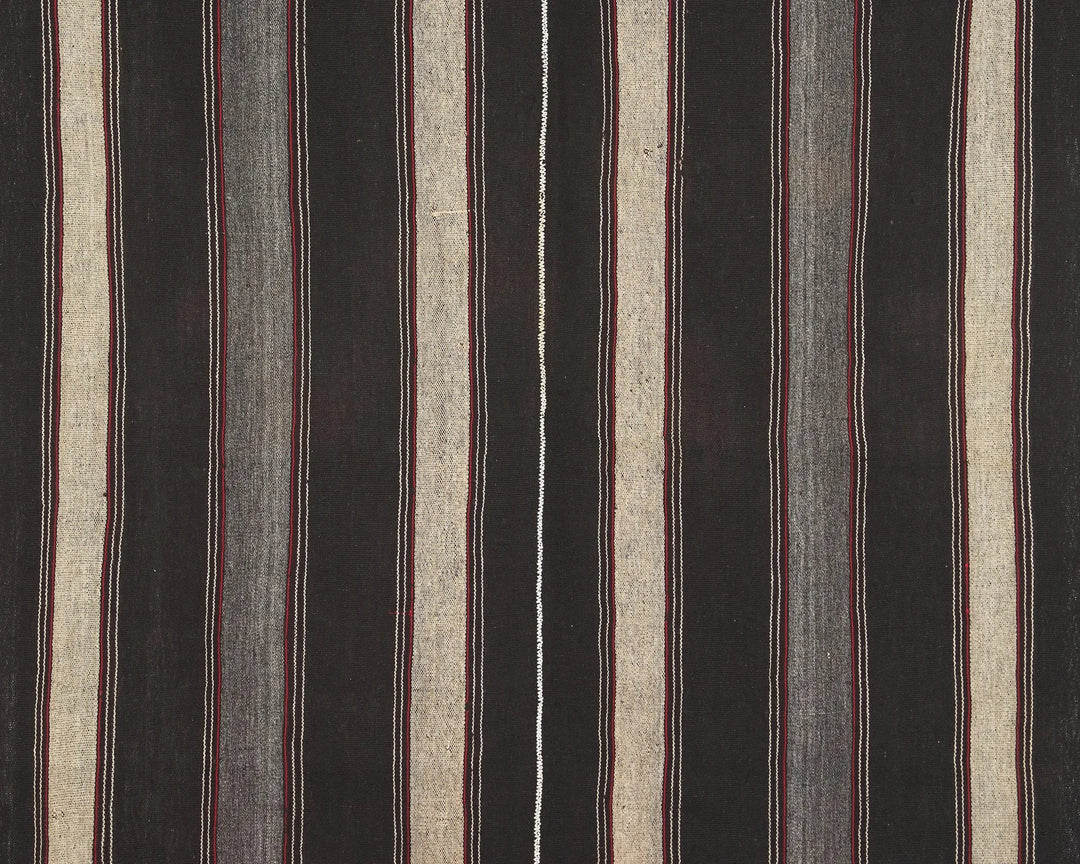 Brown Turkish Kilim Rug 5' 4" x 7' 5" Flat-Weave | No. VR80302