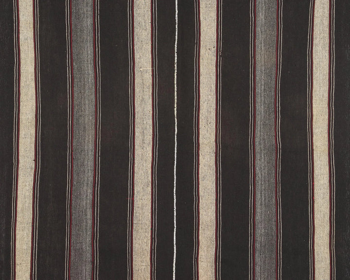 Brown Turkish Kilim Rug 5' 4" x 7' 5" Flat-Weave | No. VR80302