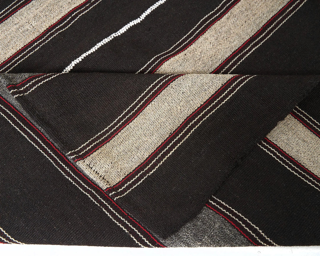 Brown Turkish Kilim Rug 5' 4" x 7' 5" Flat-Weave | No. VR80302