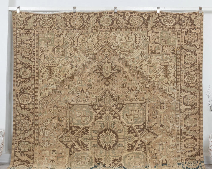 Multicolor Turkish Oushak Rug 8' 6" x 10' 6" Hand-Knotted detail