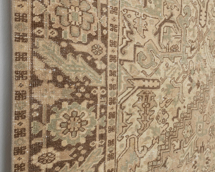 Multicolor Turkish Oushak Rug 8' 6" x 10' 6" Hand-Knotted close-up