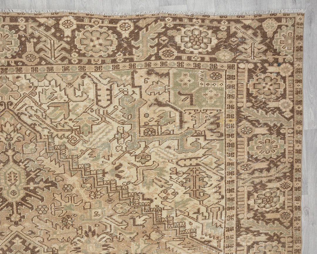 Multicolor Turkish Oushak Rug 8' 6" x 10' 6" Hand-Knotted pattern