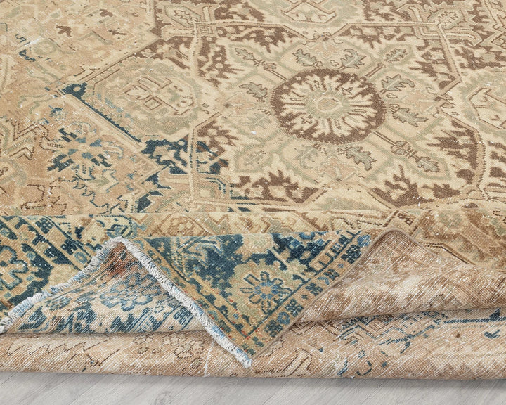Multicolor Turkish Oushak Rug 8' 6" x 10' 6" Hand-Knotted field
