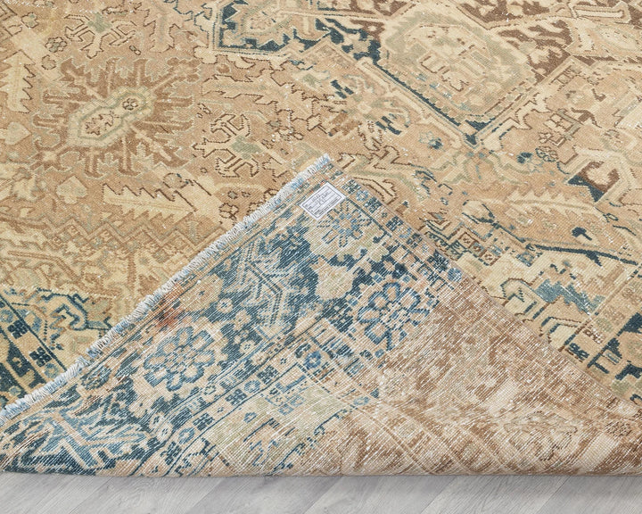 Multicolor Turkish Oushak Rug 8' 6" x 10' 6" Hand-Knotted texture