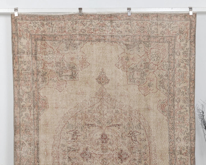 Multicolor Turkish Oushak Rug 6' 6" x 9' 8" Hand-Knotted | No. VR80615