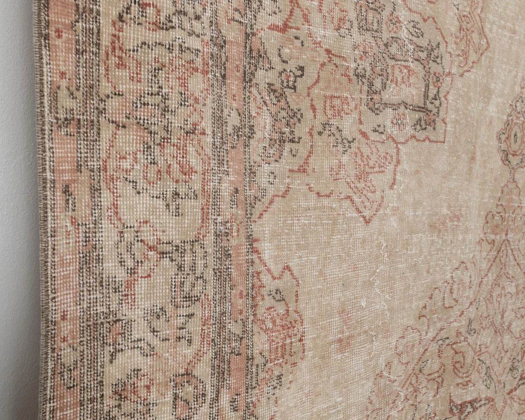 Multicolor Turkish Oushak Rug 6' 6" x 9' 8" Hand-Knotted | No. VR80615