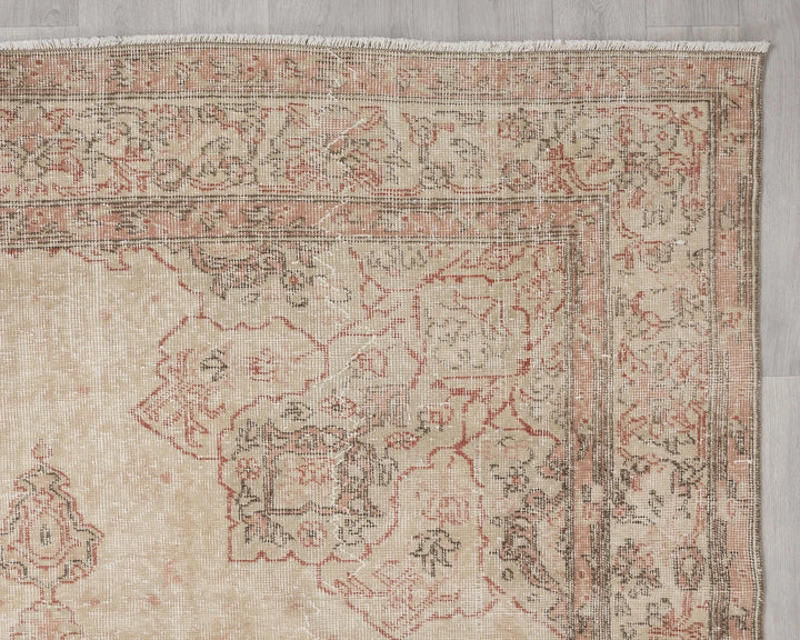 Multicolor Turkish Oushak Rug 6' 6" x 9' 8" Hand-Knotted | No. VR80615