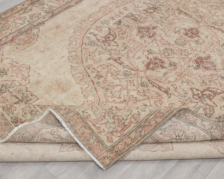 Multicolor Turkish Oushak Rug 6' 6" x 9' 8" Hand-Knotted | No. VR80615