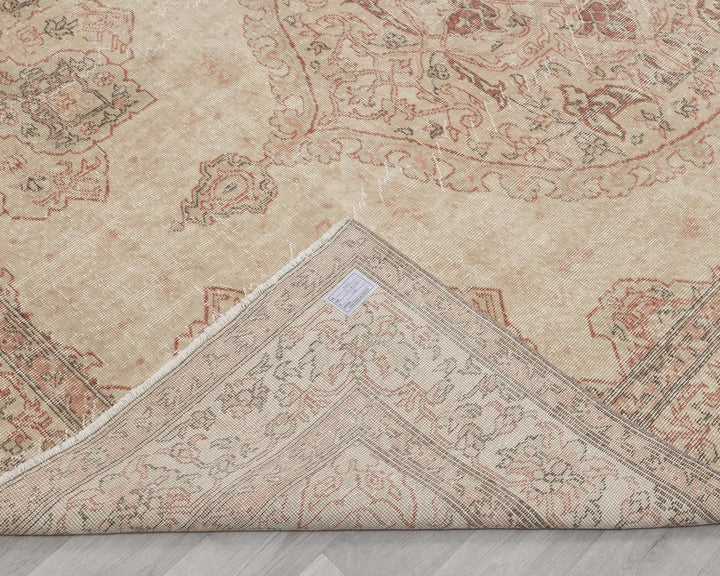 Multicolor Turkish Oushak Rug 6' 6" x 9' 8" Hand-Knotted | No. VR80615