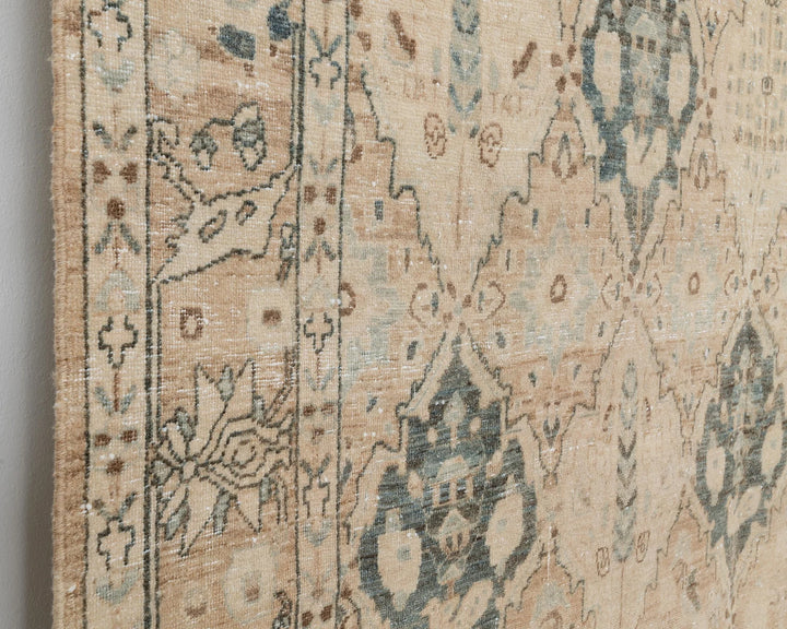 Beige Turkish Oushak Rug 7' 3" x 9' 10" Hand-Knotted | No. VR80640