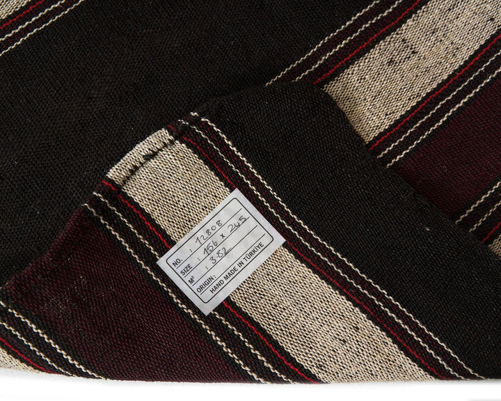 Brown Turkish Kilim Rug 5' 1" x 8' Flat-Weave | No. VR80665