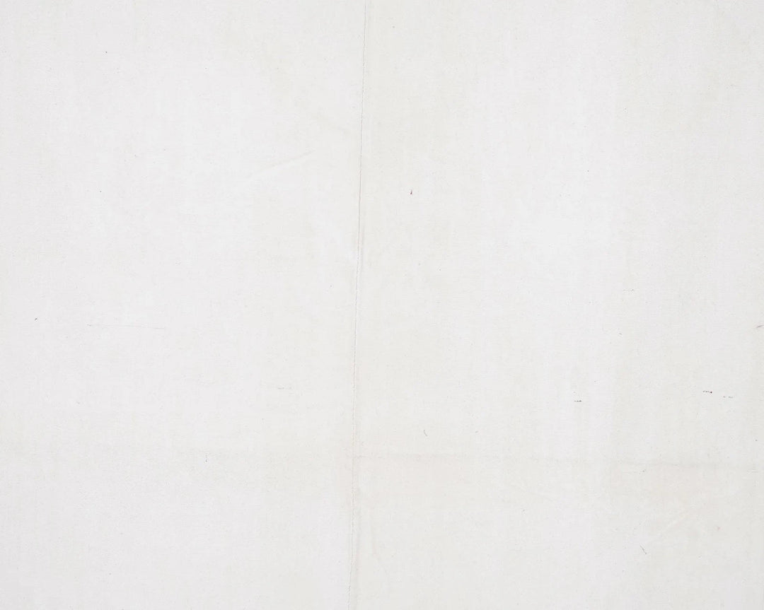 White Turkish Kilim Rug 4' 7" x 7' 4" Flat-Weave | No. VR80698