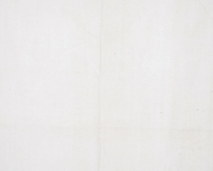 White Turkish Kilim Rug 4' 7" x 7' 4" Flat-Weave | No. VR80698