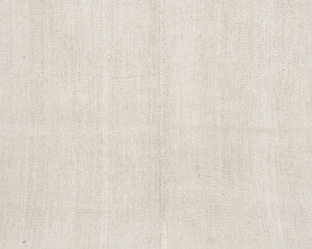 White Turkish Kilim Rug 5' x 9' 1" Flat-Weave | No. VR80910