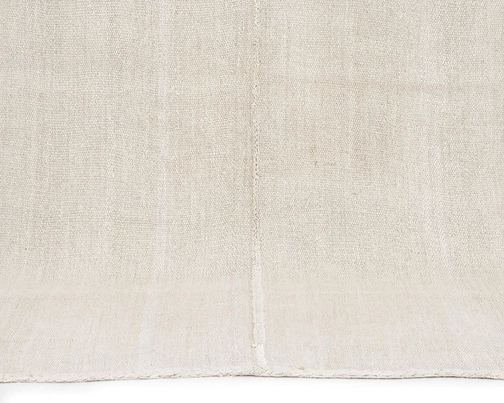 White Turkish Kilim Rug 5' x 9' 1" Flat-Weave | No. VR80910