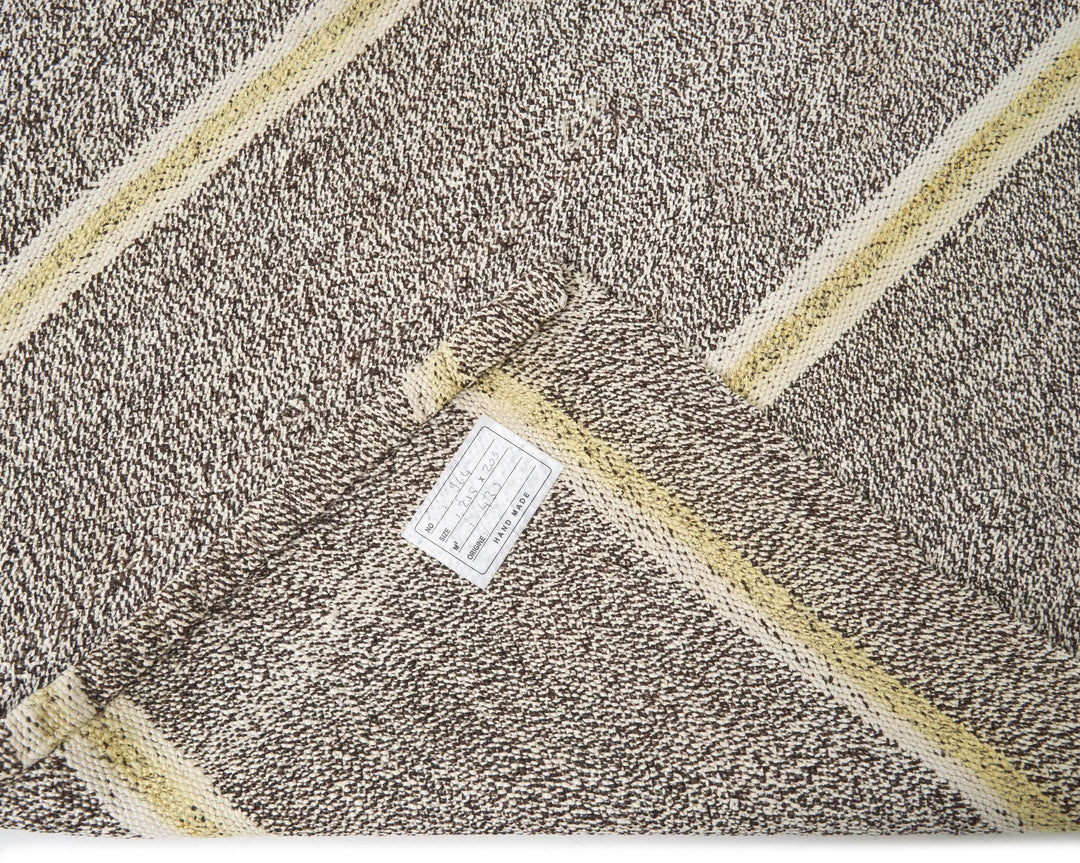 Gray Turkish Kilim Rug 6'7" x 7'1" Flat-Weave | No. VR80939