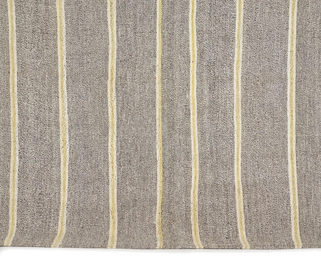 Gray Turkish Kilim Rug 6'7" x 7'1" Flat-Weave | No. VR80939